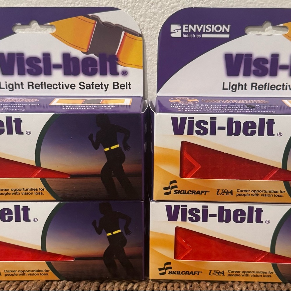 SKILLCRAFT HIGH VISIBILITY RED REFLECTIVE PT BELT ONE SIZE FITS NEW IN PACKAGE